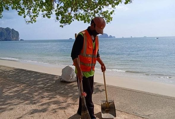 ดระเบียบ รักษาความสะอาดชายหาดอ่าวนาง