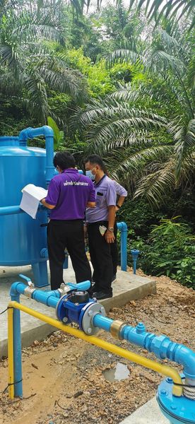 ตรวจรับงานจ้าง โครงการก่อสร้างระบบประปาหมู่บ้าน แบบหอถังแชมเปญ