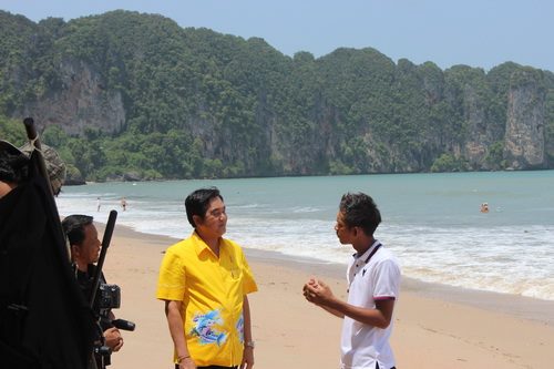 นายกองค์การบริหารส่วนตำบลอ่าวนาง ร่วมบันทึกรายการทางสถานี Thai PBS