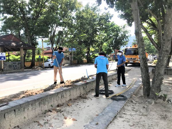ลงพื้นที่ซ่อมบำรุงระบบไฟฟ้าหน้าหาดอ่าวนาง-หาดนพรัตน์ธารา