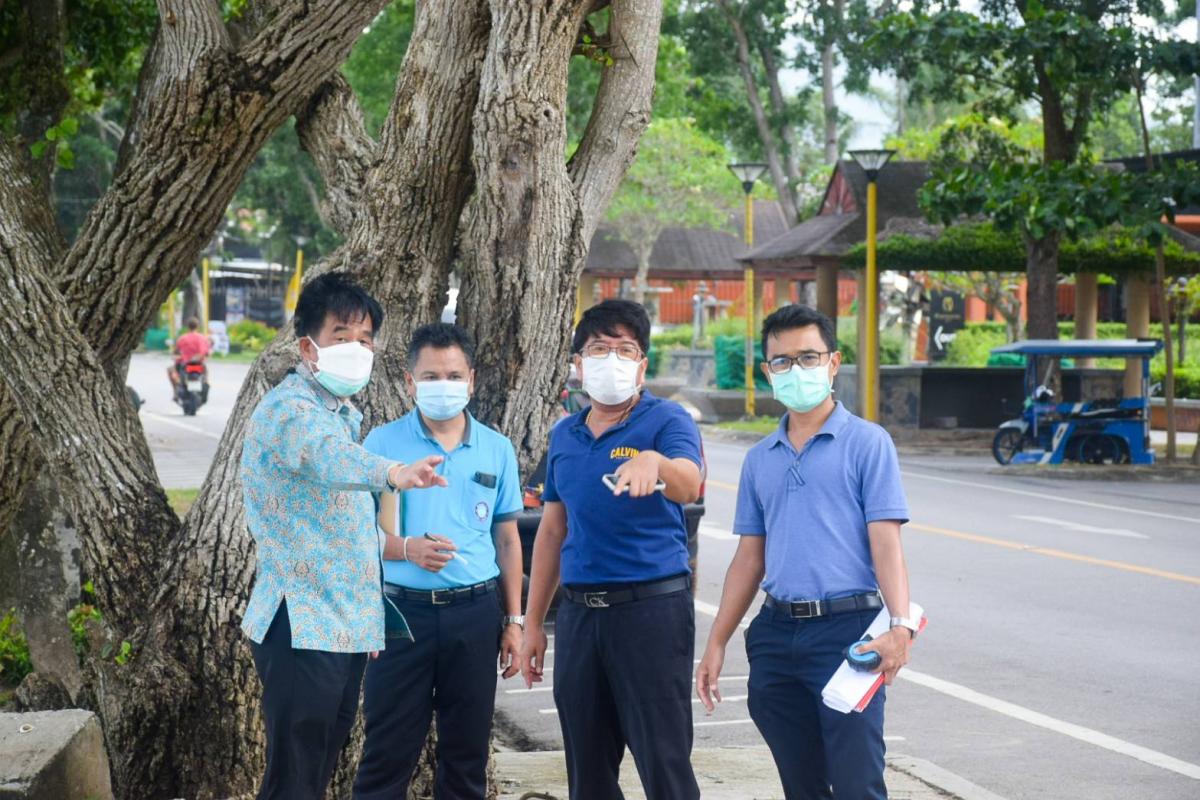 ลงพื้นที่ติดตามความคืบหน้าโครงการก่อสร้างประติมากรรมหอยชักตีน