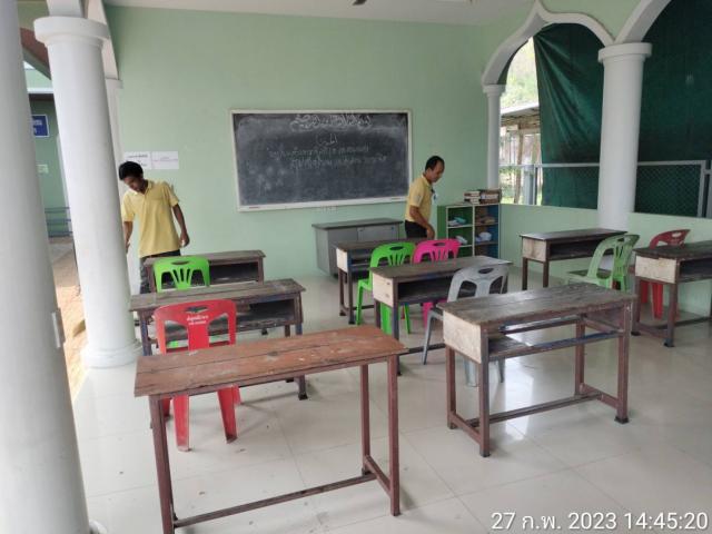 จัดเตรียมความพร้อม สถานที่โครงการอบต.อ่าวนาง จัดทำเวทีประชาคม