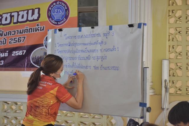วทีประชาคม รับฟังความคิดเห็นทุกภาคส่วน เพื่อจัดทำร่างแผนพัฒนาท้องถิ่น ปี (2568) พื้นที่หมู่ที่ 3และหมู่ 5 เพิ่มเติม